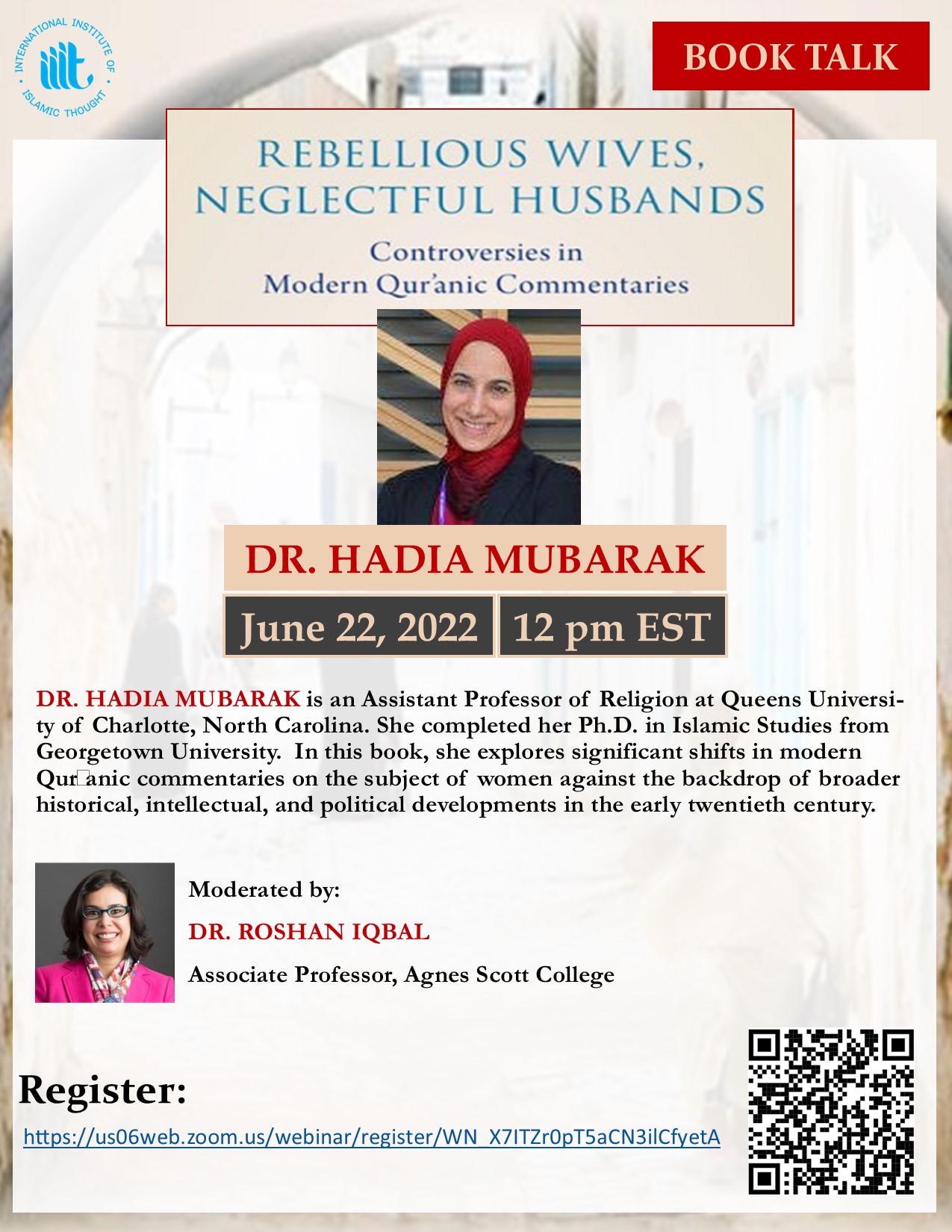 Hadia Mubarak Book Talk: “Rebellious Wives, Neglectful Husbands” By Hadia Mubarak | Moderated By Dr. Roshan Iqbal
