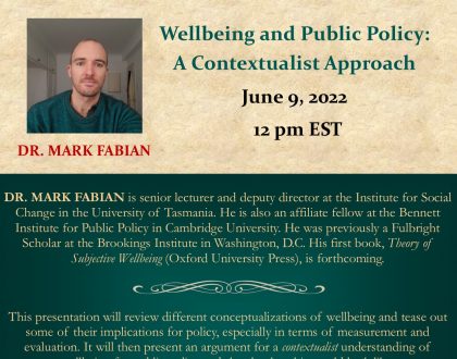 Wellbeing and Public Policy: A Contextualist Approach